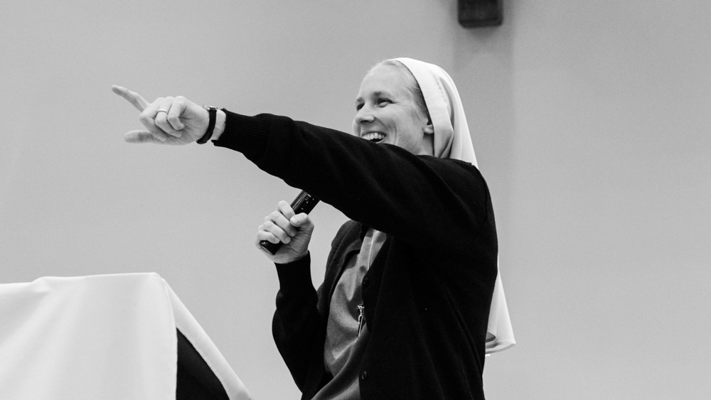 Sr. Sophia Grace Speaking at a Retreat Sr. Sophia Grace Evangelization Ministry