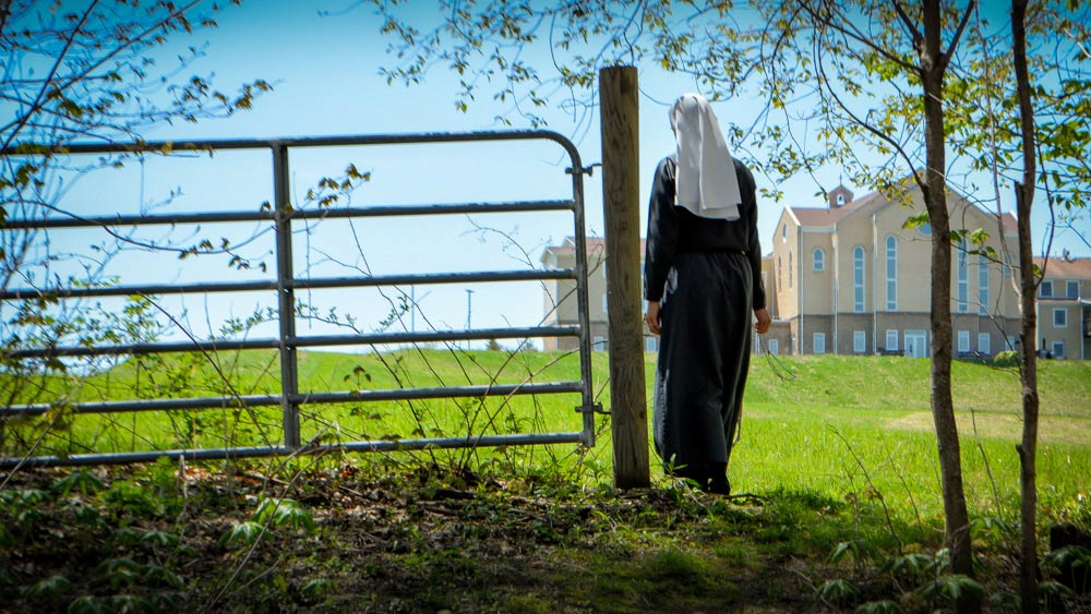 Sister Praying in Silence and Solitude